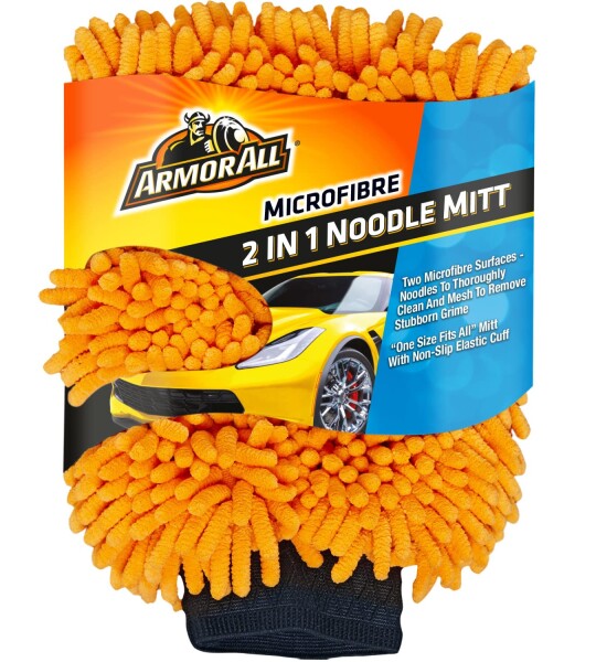 ArmorAll 2in1 Microfibre Noodle Car Wash Mitt AA40005INTL1