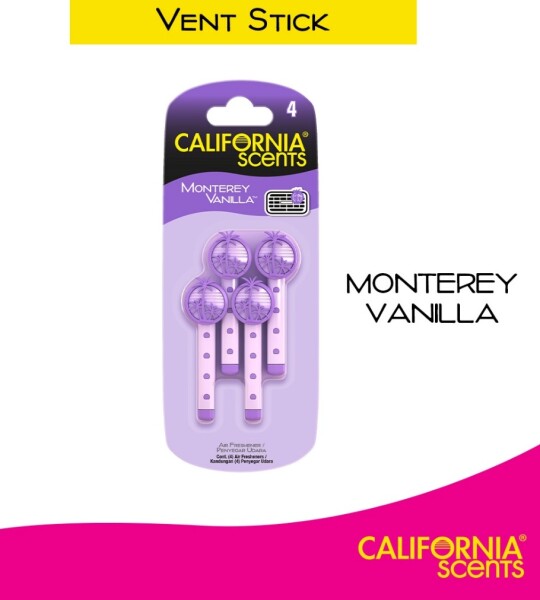 California Scents Vent Stick 4pk Air Fresheners | Monterey Vanilla