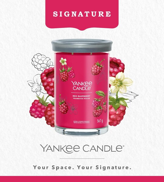 Yankee Candle Signature Scented Candle | Red Raspberry Large Tumbler Candle
