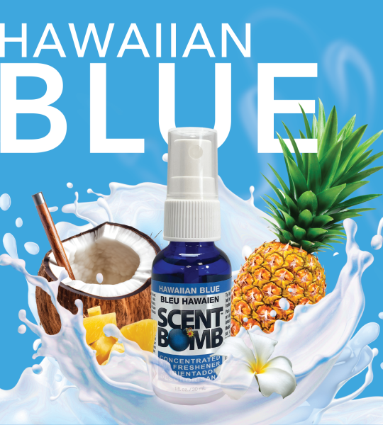 Scent Bombs Concentrated Air Fresheners 30ml - Hawaiian Blue