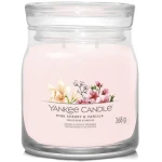 Yankee Candle Signature Scented Candle | Pink Cherry Vanilla Medium Jar Candle with Double Wicks