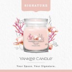 Yankee Candle Signature Scented Candle | Pink Sands Medium Jar Candle with Double Wicks