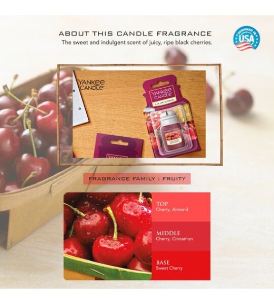 Yankee Candle Black Cherry Ultimate Car Jar Air Freshener