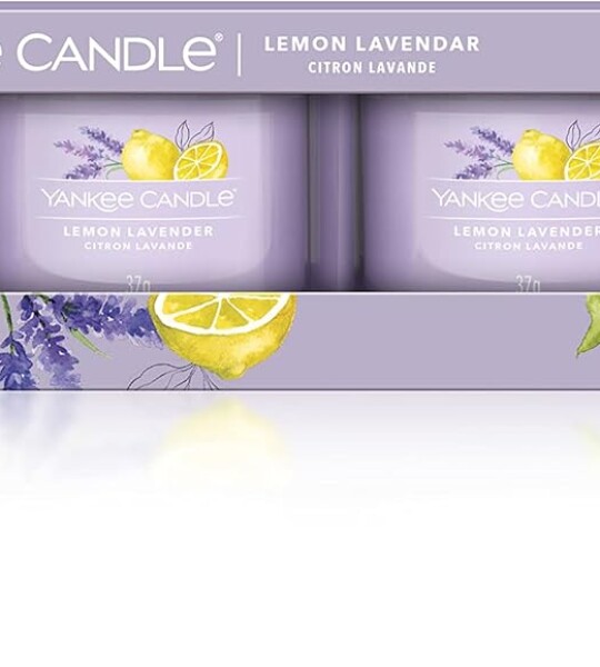 Yankee Candle Scented Candles Gift Set | Lemon Lavender Filled Votive Candles | Soy Blend Wax Mix